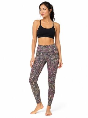 Lululemon Wunder Under High-Rise Full-Length Leggings Size 4 Multicolor Abstract